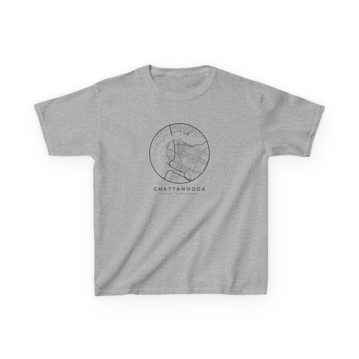Chattanooga Street Map Kids T-Shirt