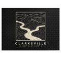 Clarksville Topo Map Puzzle (Black)