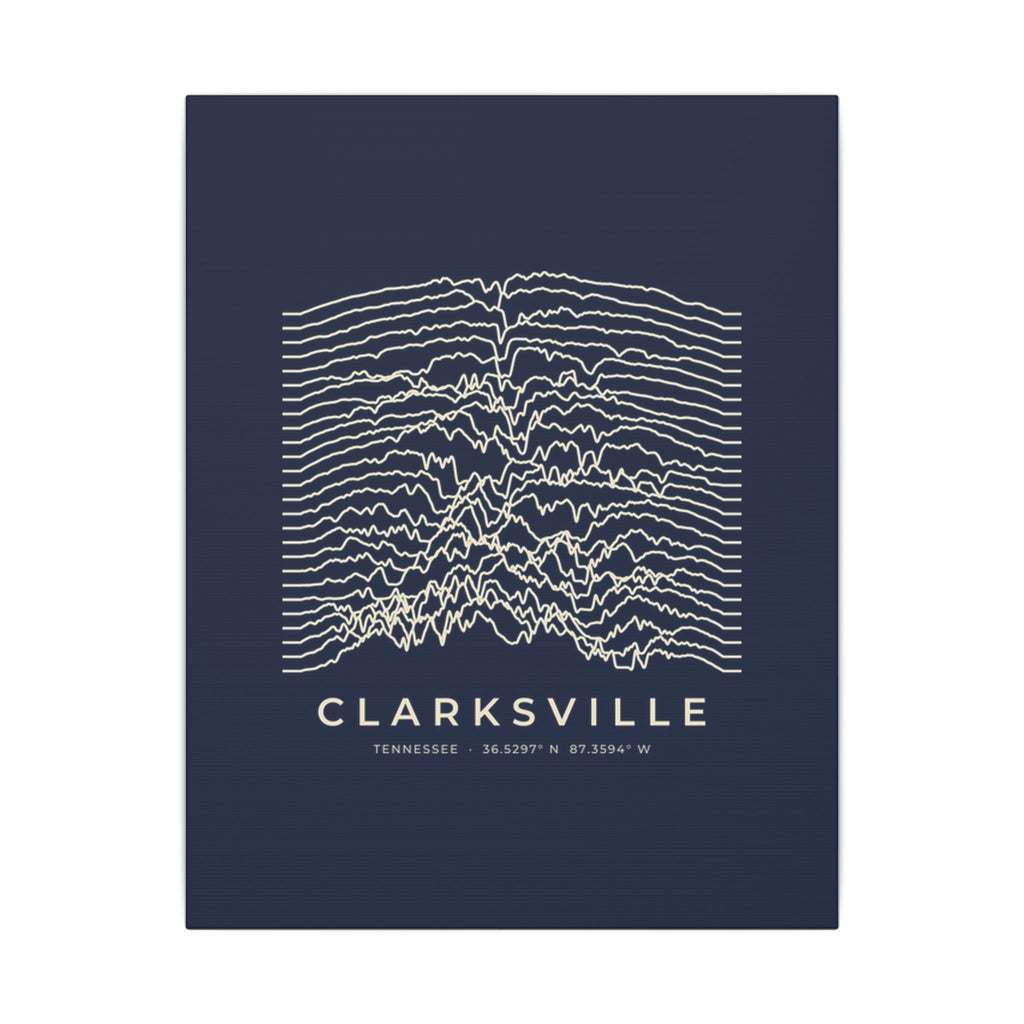 Clarksville Ridgeline Canvas Print (Navy)