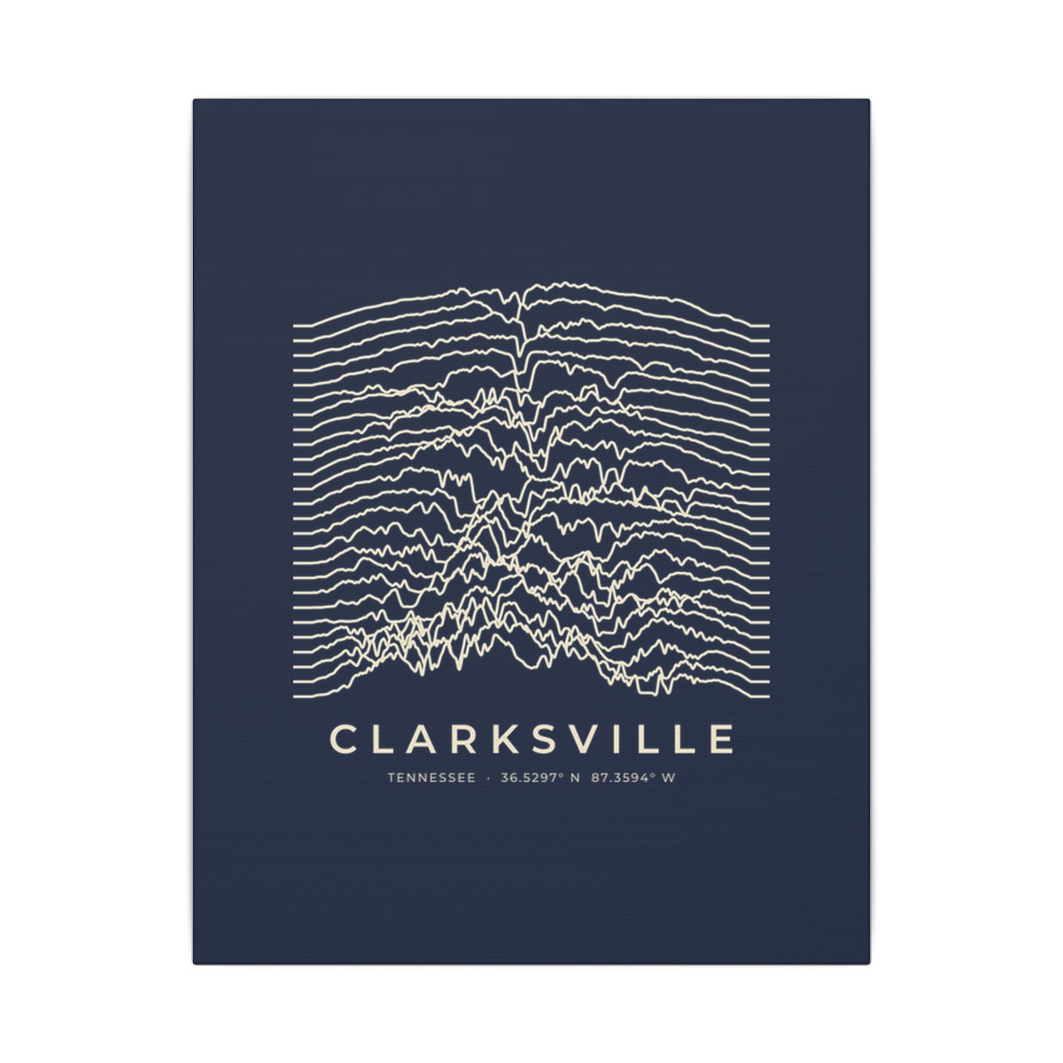 Clarksville Ridgeline Canvas Print (Navy)