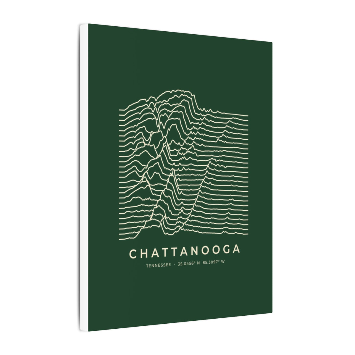 Chattanooga Ridgeline Canvas Print (Forest Green)