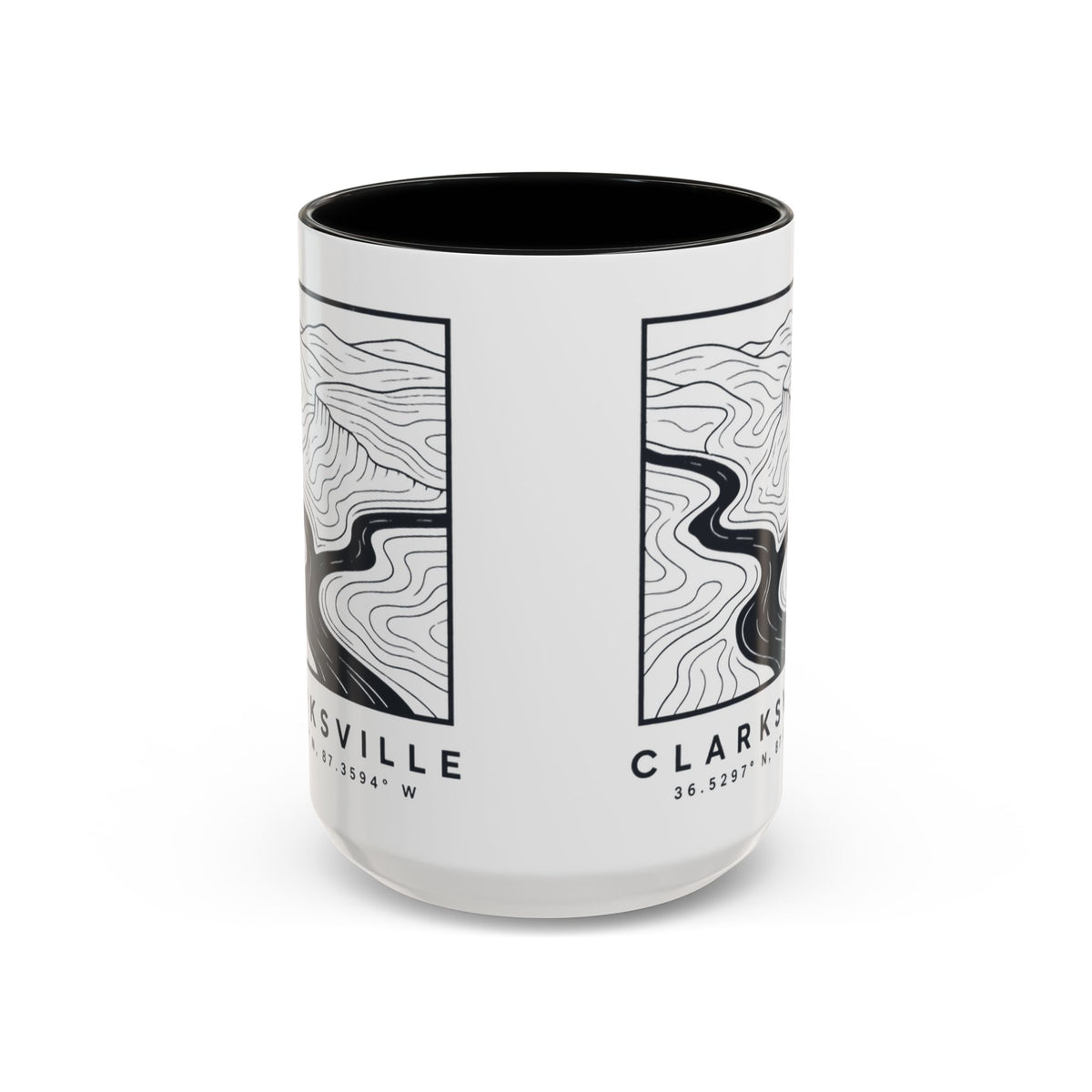 Clarksville Topo Map Accent Mug