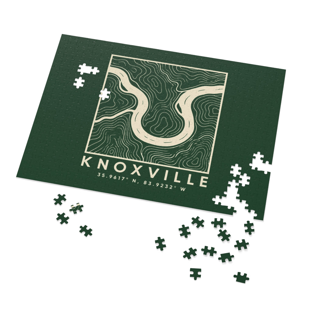 Knoxville Topo Map Puzzle (Forest Green)