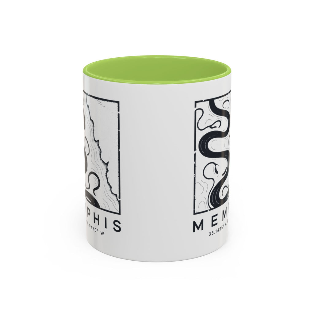 Memphis Topo Map Accent Mug