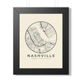 Nashville Street Map Framed Print