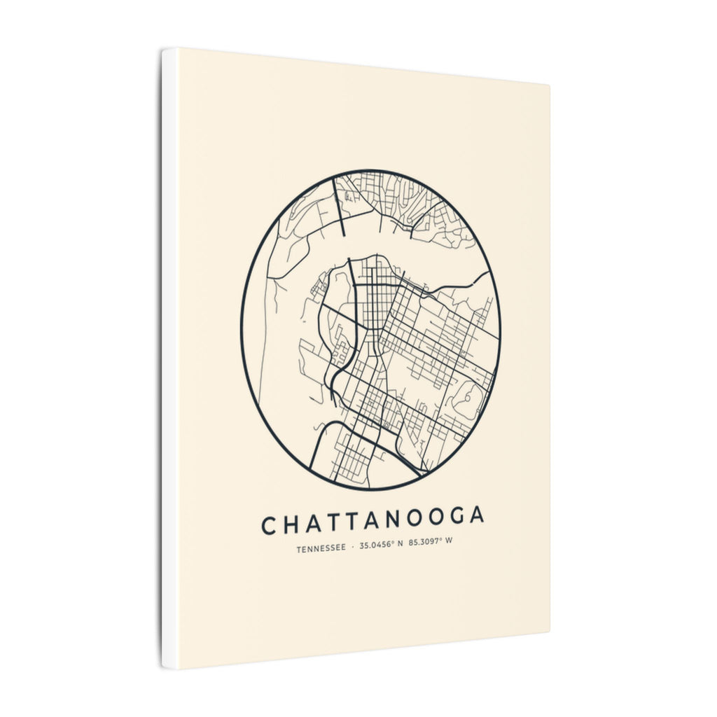 Chattanooga Street Map Canvas Print