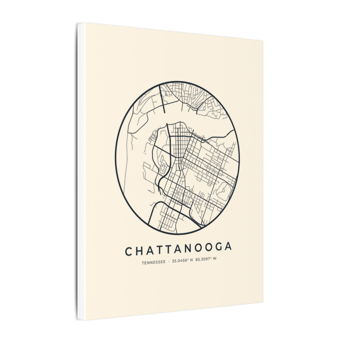 Chattanooga Street Map Canvas Print