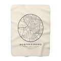 Murfreesboro Street Map Sherpa Blanket
