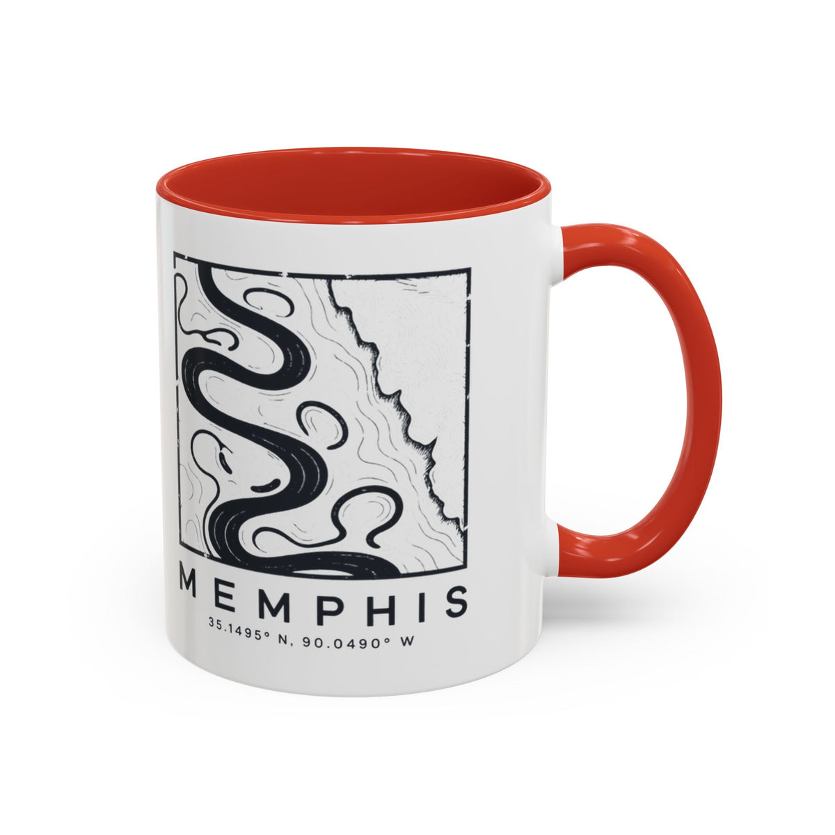 Memphis Topo Map Accent Mug