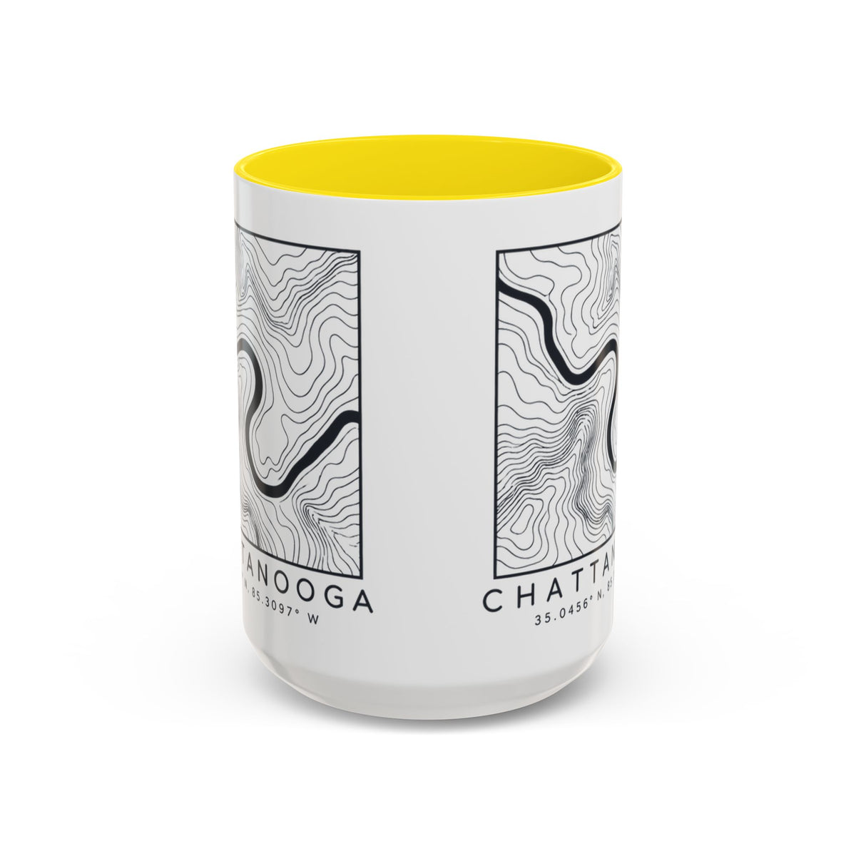Chattanooga Topo Map Accent Mug