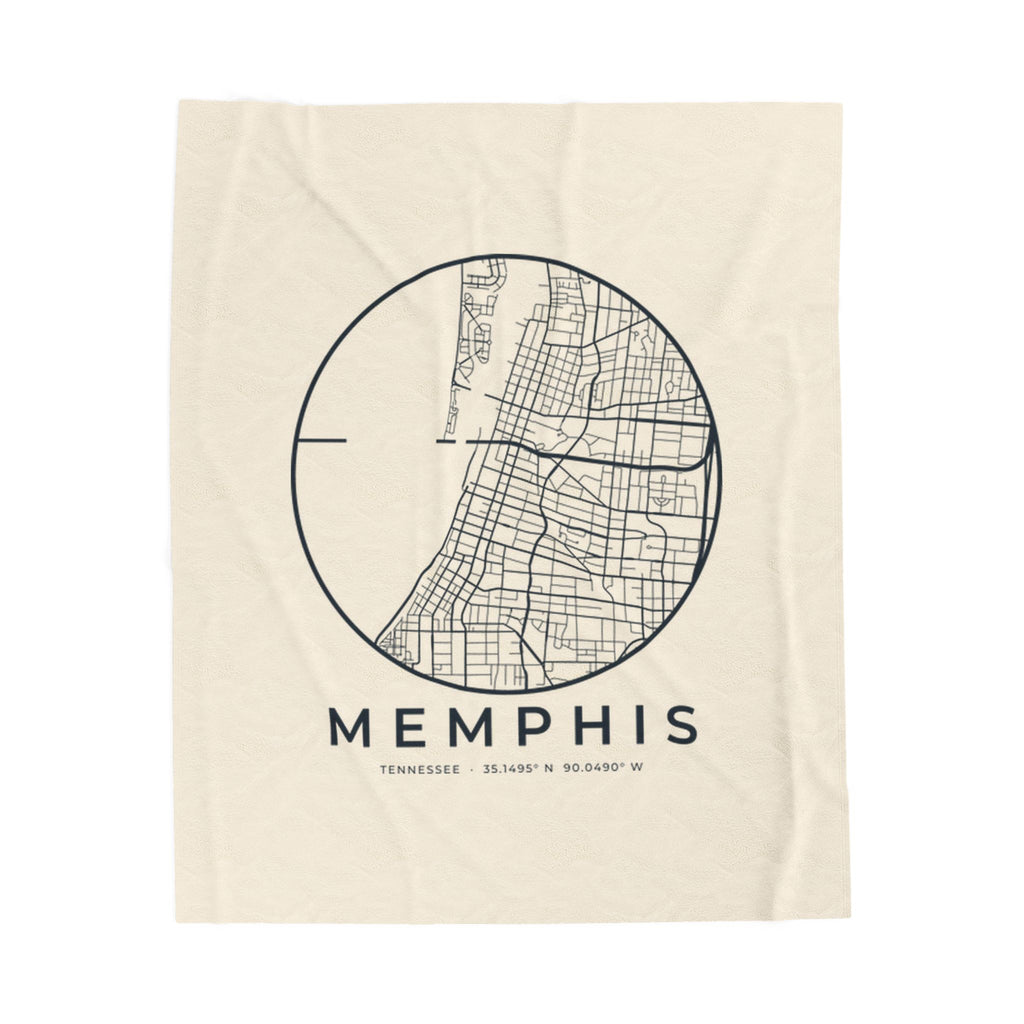 Memphis Street Map Blanket