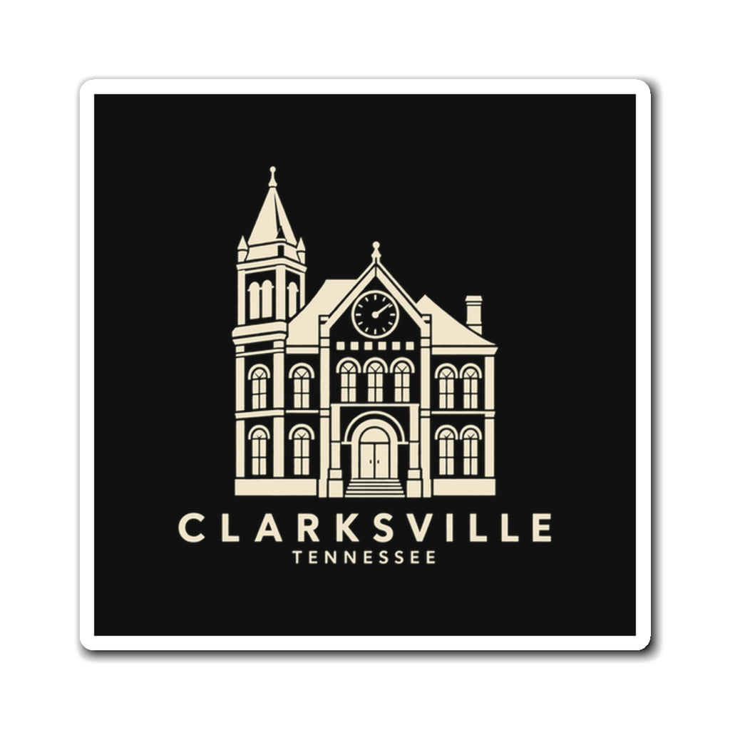 Clarksville Customs House Magnet (Black)