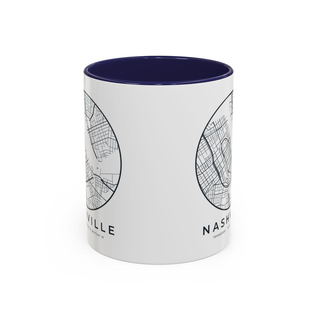 Nashville Street Map Accent Mug