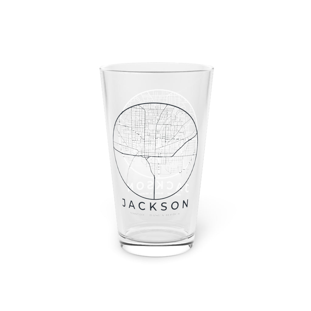 Jackson Street Map Pint Glass