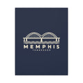 Memphis Hernando de Soto Bridge Canvas Print (Navy)