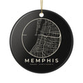Memphis Street Map Ornament (Black)