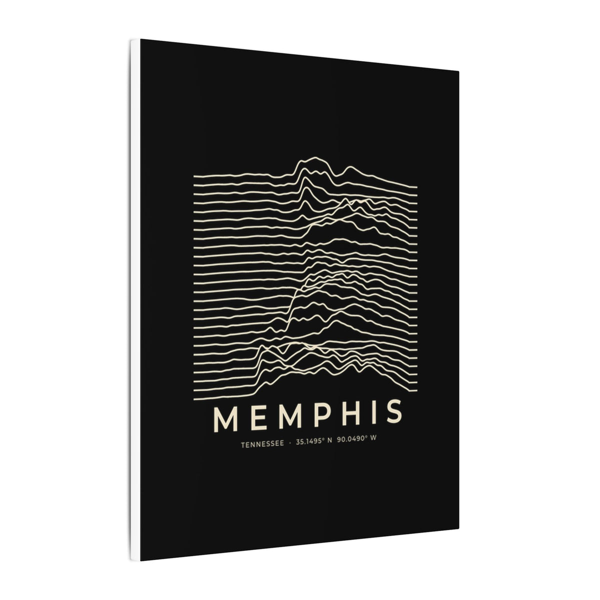 Memphis Ridgeline Canvas Print (Black)