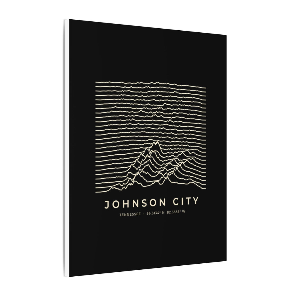 Johnson City Ridgeline Canvas Print (Black)