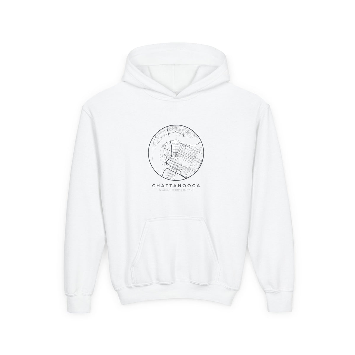 Chattanooga Street Map Kids Hoodie
