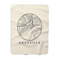 Knoxville Street Map Sherpa Blanket