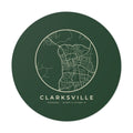 Clarksville Street Map Sticker (Forest Green)