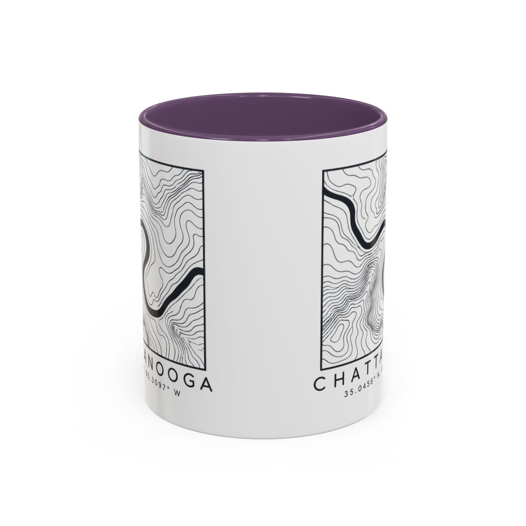 Chattanooga Topo Map Accent Mug