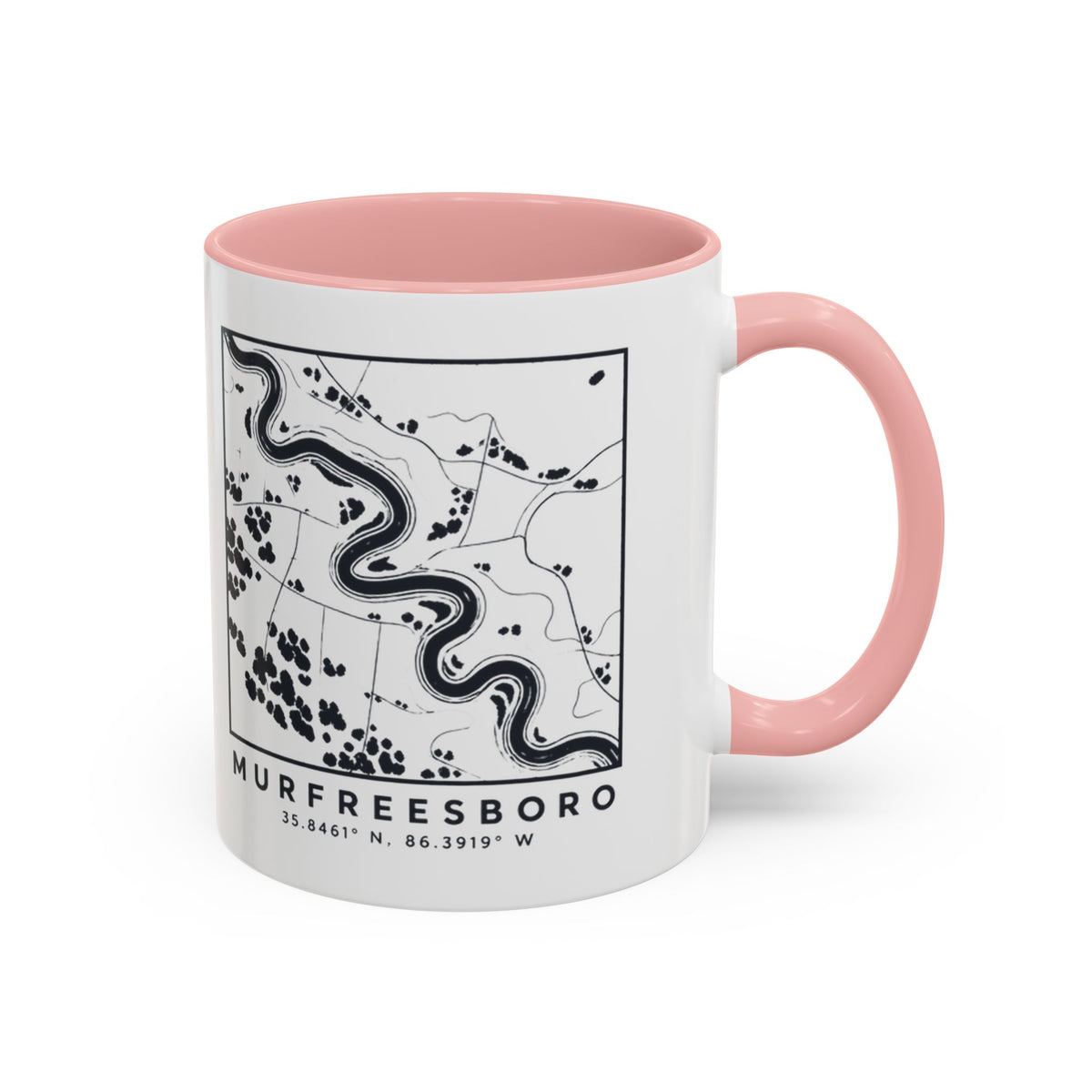Murfreesboro Topo Map Accent Mug