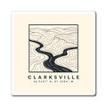Clarksville Topo Map Magnet