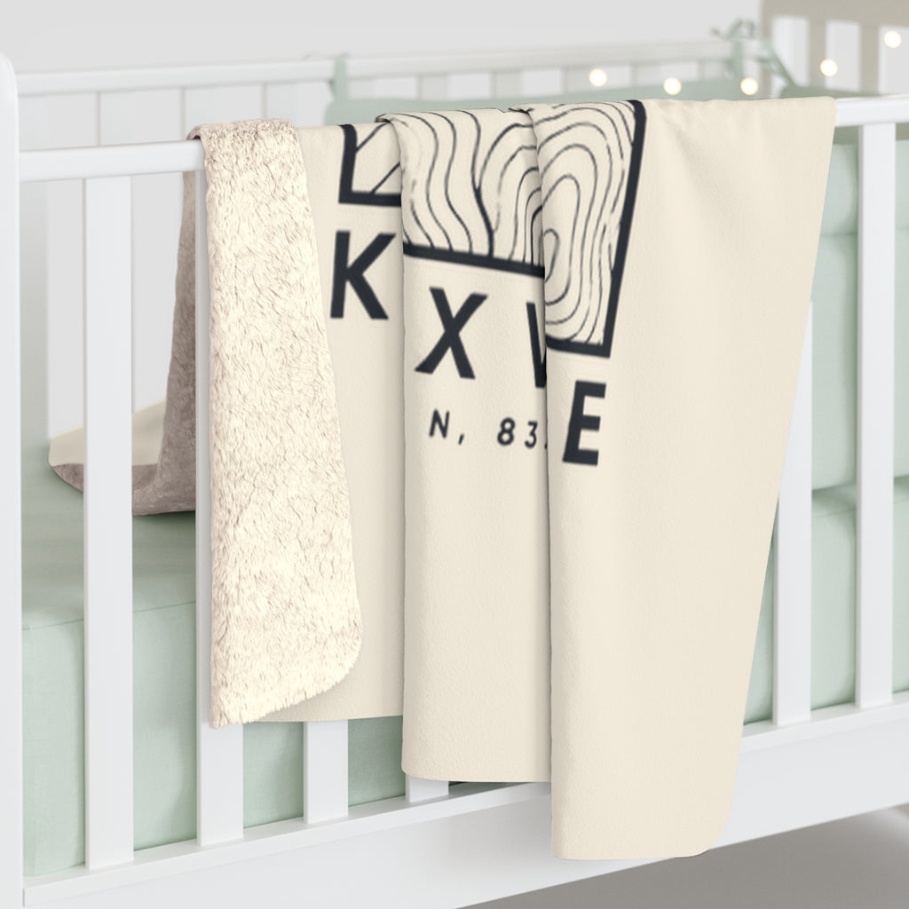 Knoxville Topo Map Sherpa Blanket