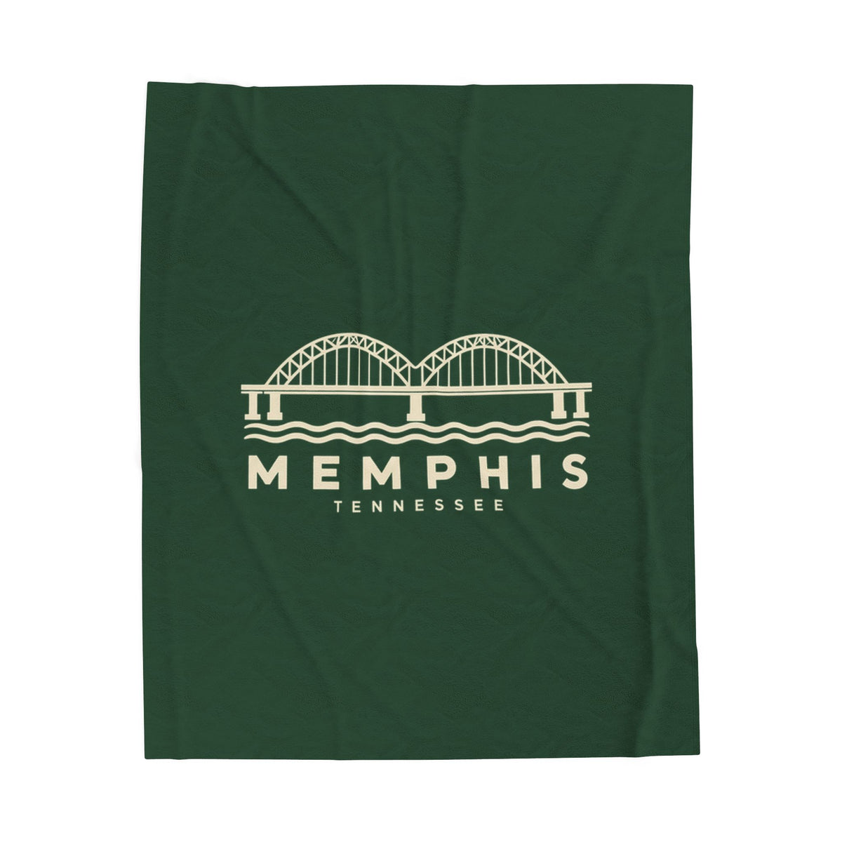 Memphis Hernando de Soto Bridge Blanket (Forest Green)