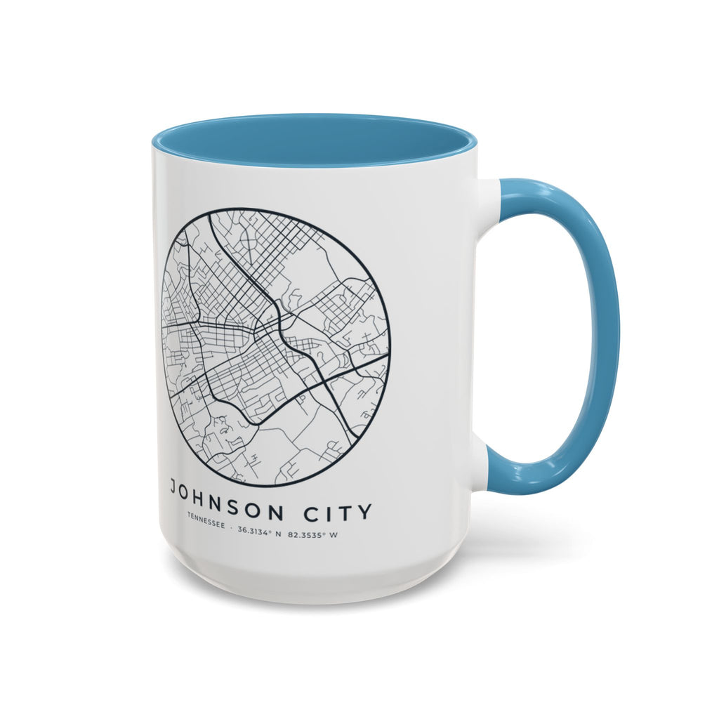 Johnson City Street Map Accent Mug