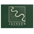Jackson Topo Map Puzzle (Forest Green)