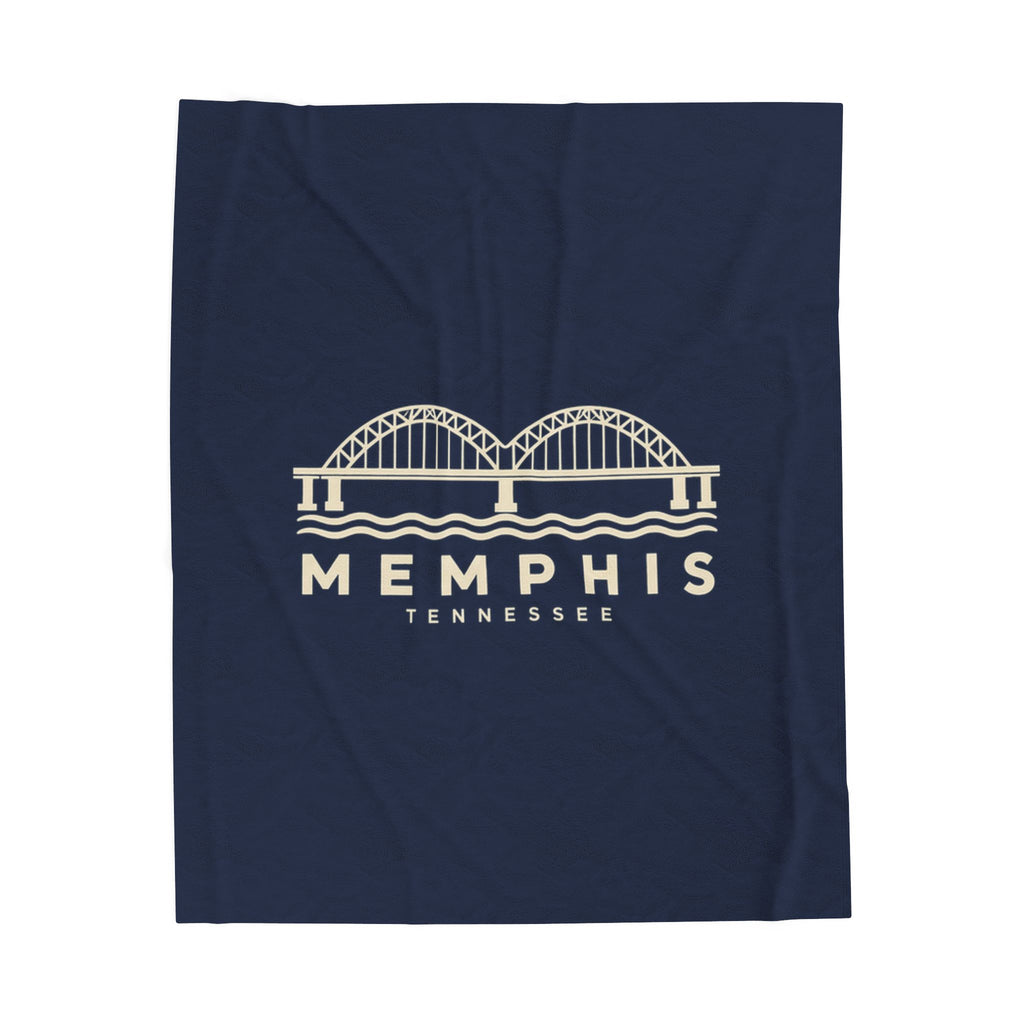 Memphis Hernando de Soto Bridge Blanket (Navy)