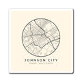 Johnson City Street Map Magnet