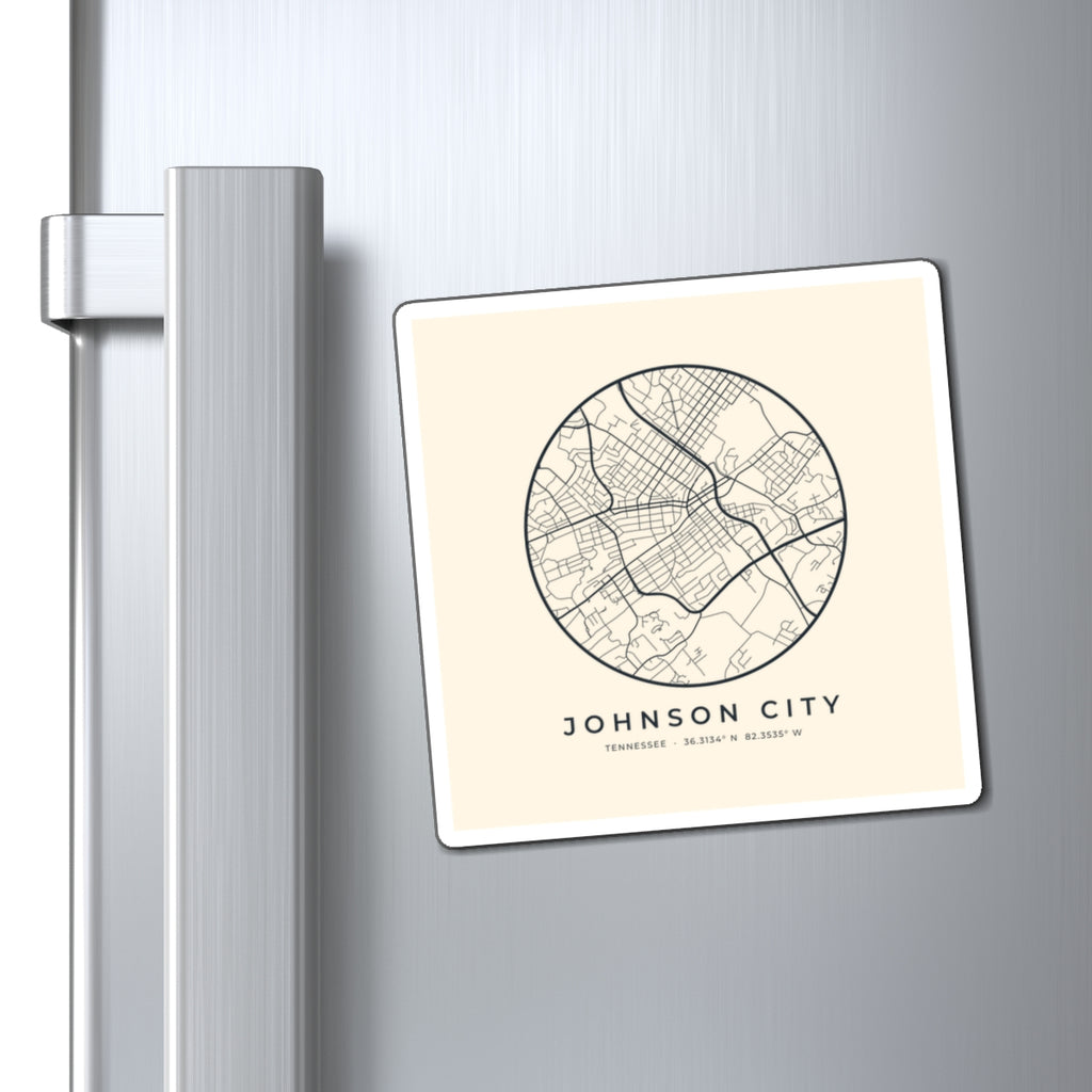 Johnson City Street Map Magnet