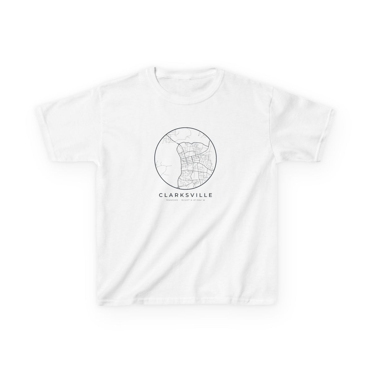 Clarksville Street Map Kids T-Shirt