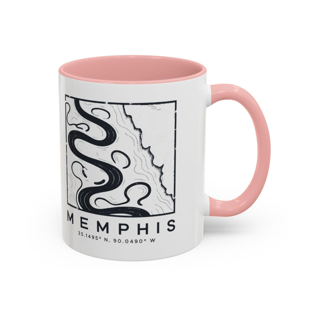Memphis Topo Map Accent Mug