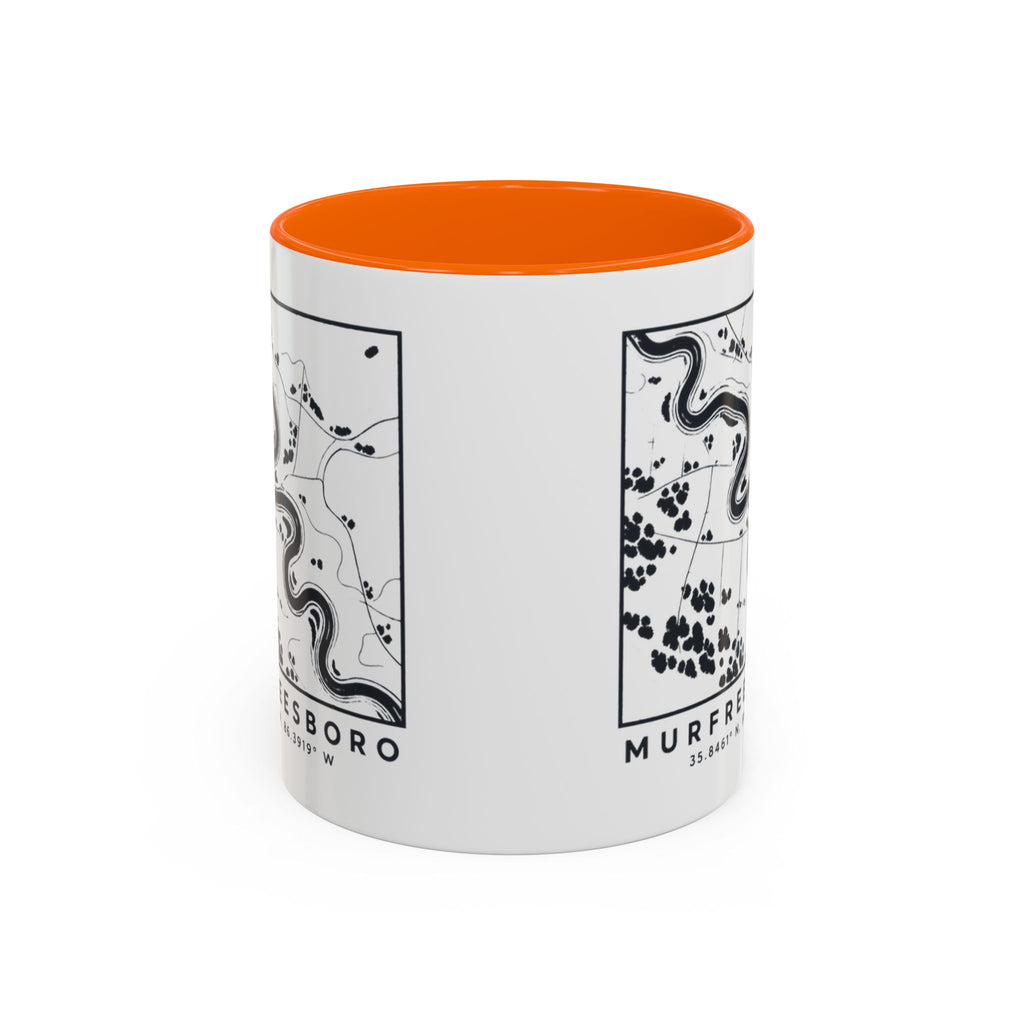 Murfreesboro Topo Map Accent Mug