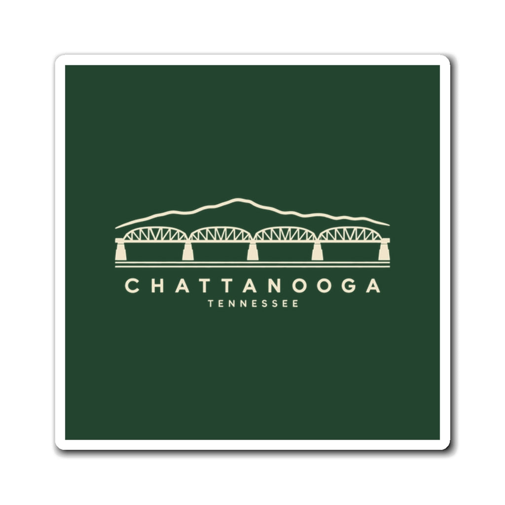 Chattanooga Walnut Street Bridge Magnet (Forest Green)