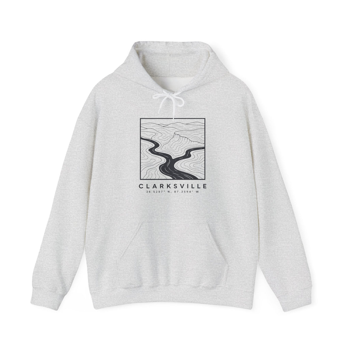 Clarksville Topo Map Hoodie