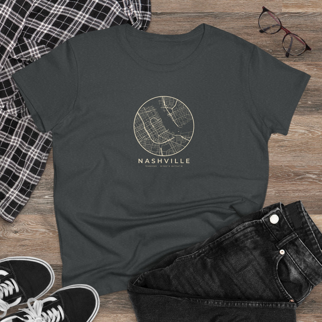 Nashville Street Map Women's T-Shirt