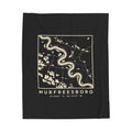 Murfreesboro Topo Map Blanket (Black)