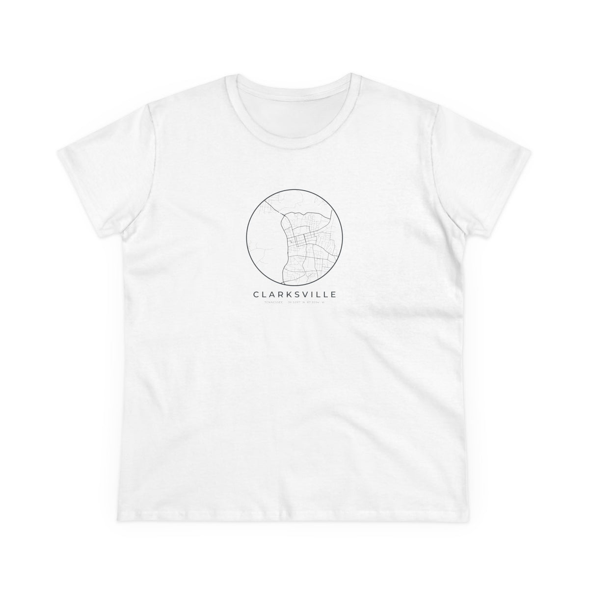 Clarksville Street Map Women's T-Shirt