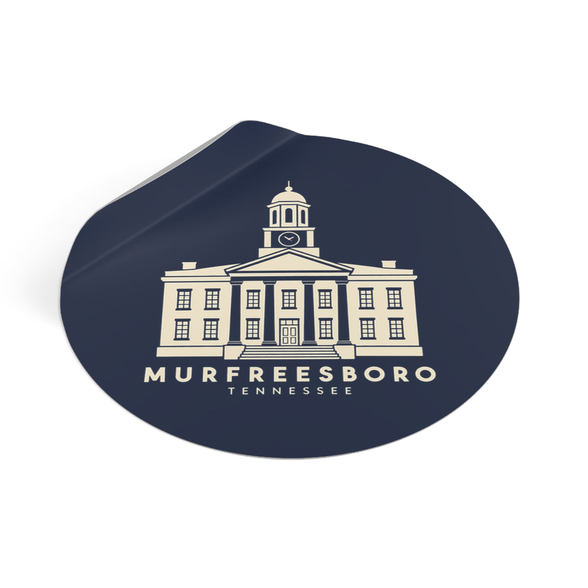 Murfreesboro Rutherford County Courthouse Sticker (Navy)
