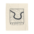Nashville Topo Map Blanket