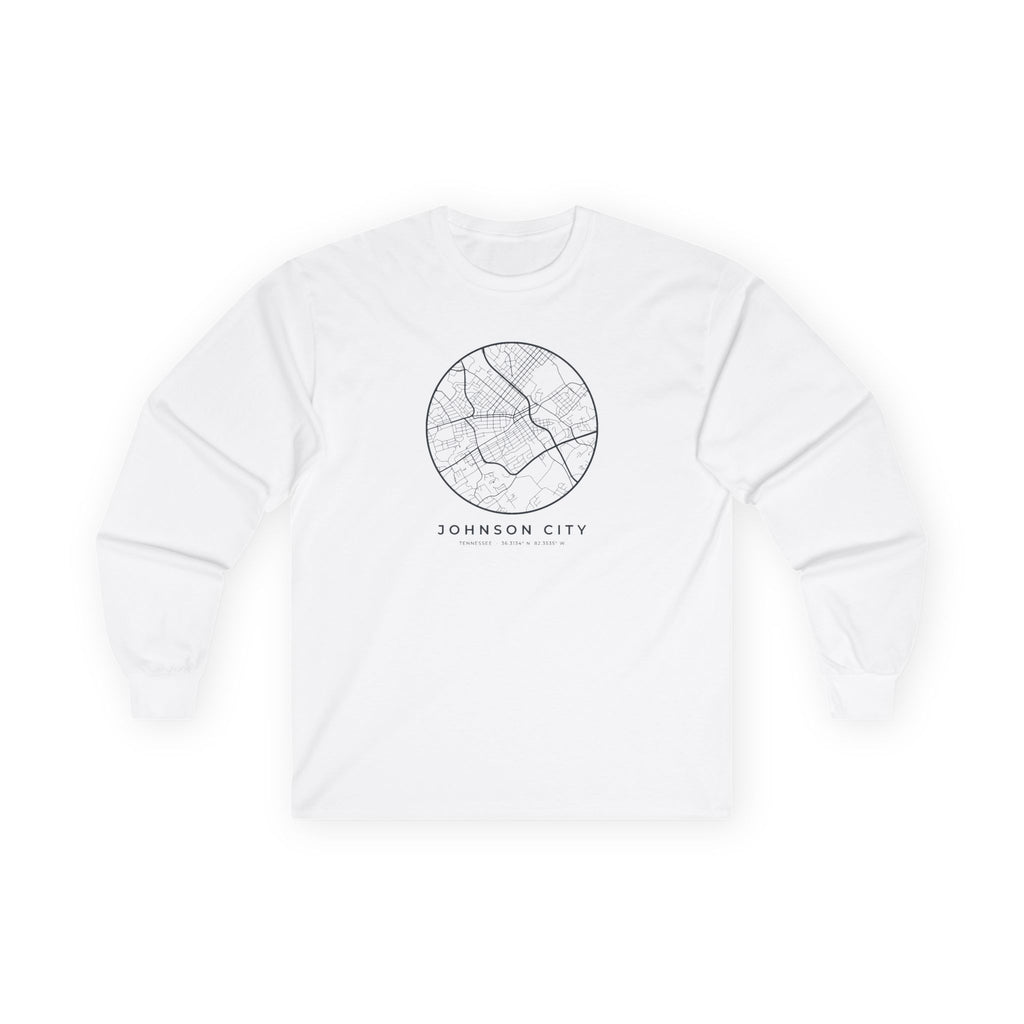 Johnson City Street Map Long Sleeve T-Shirt