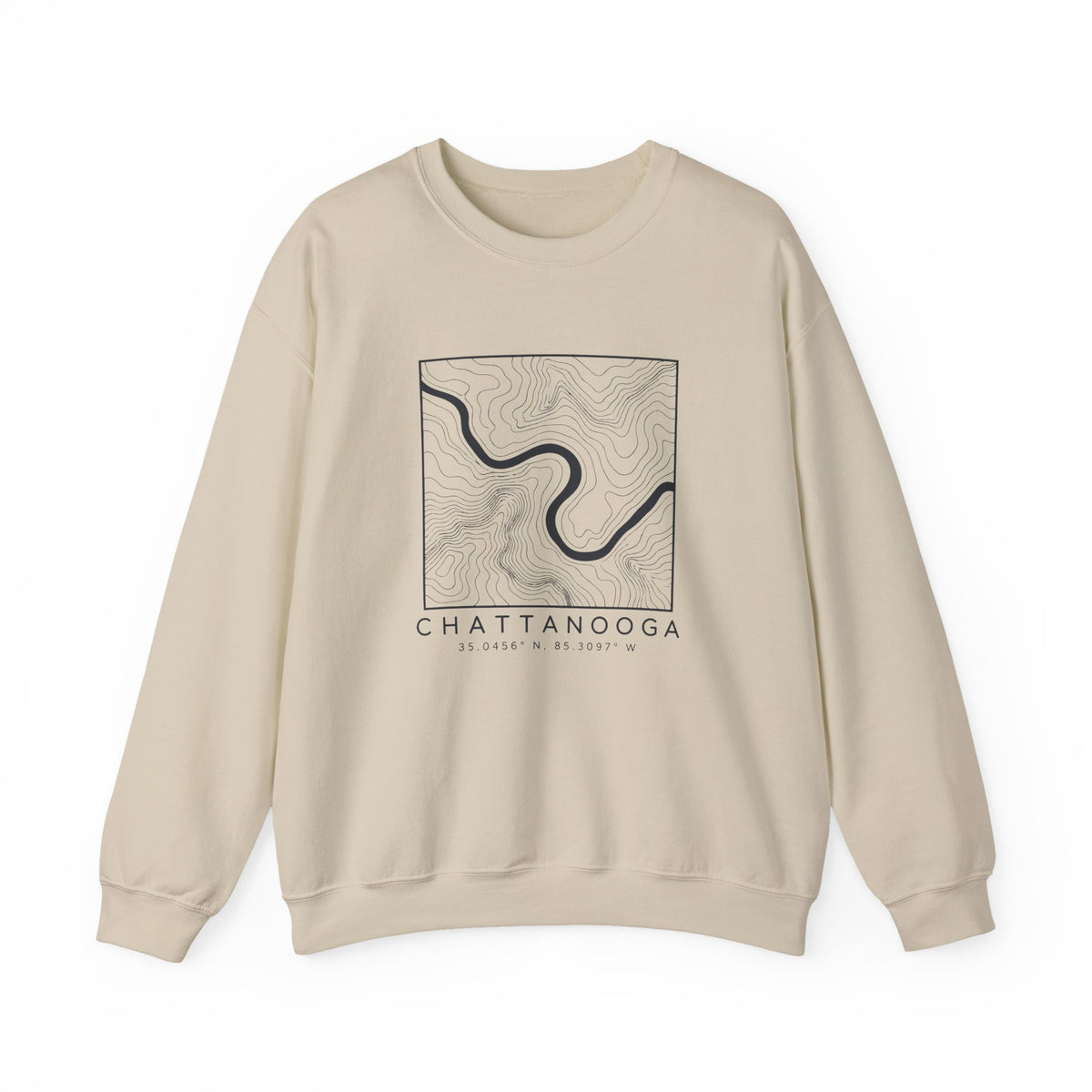 Chattanooga Topo Map Crewneck Sweatshirt