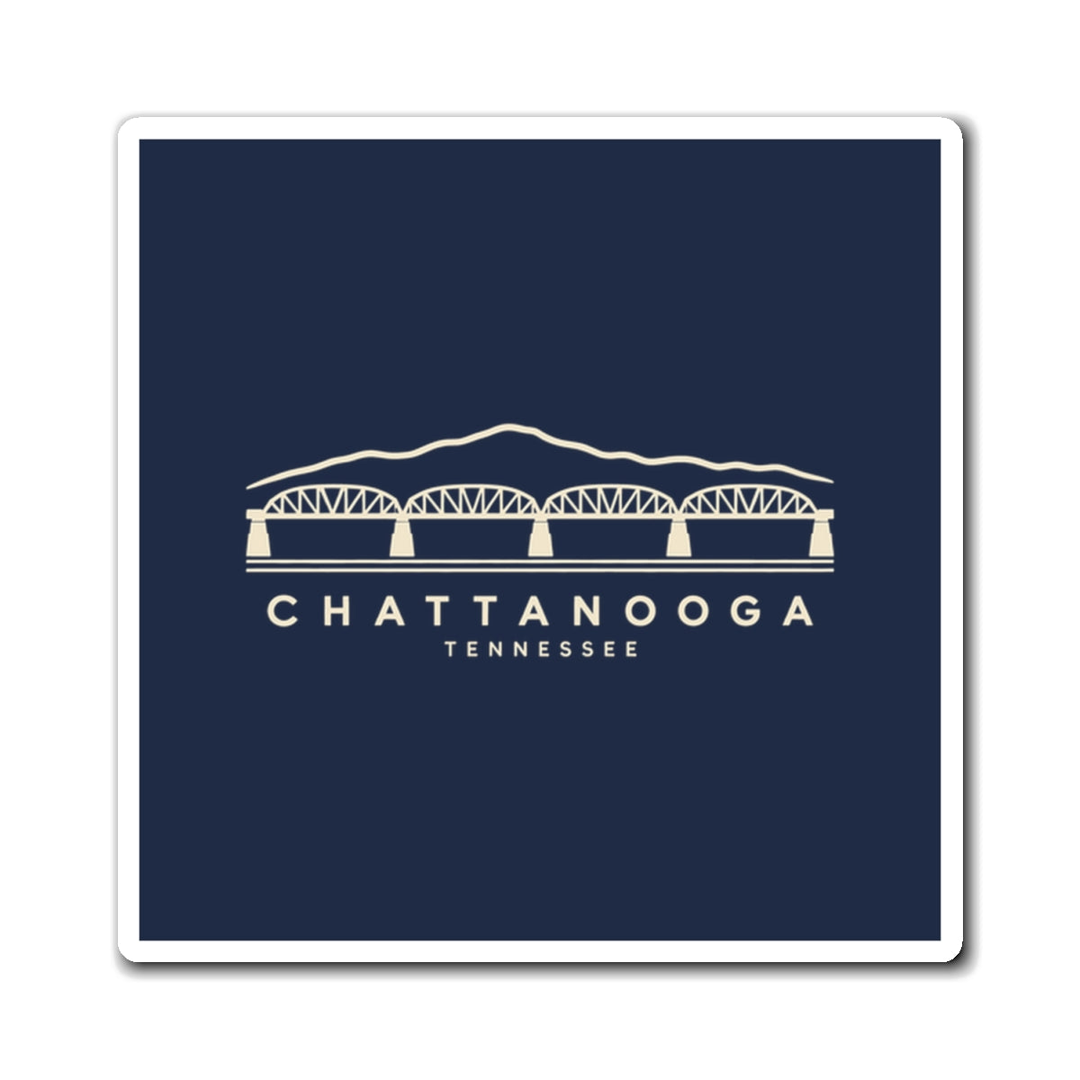 Chattanooga Walnut Street Bridge Magnet (Navy)