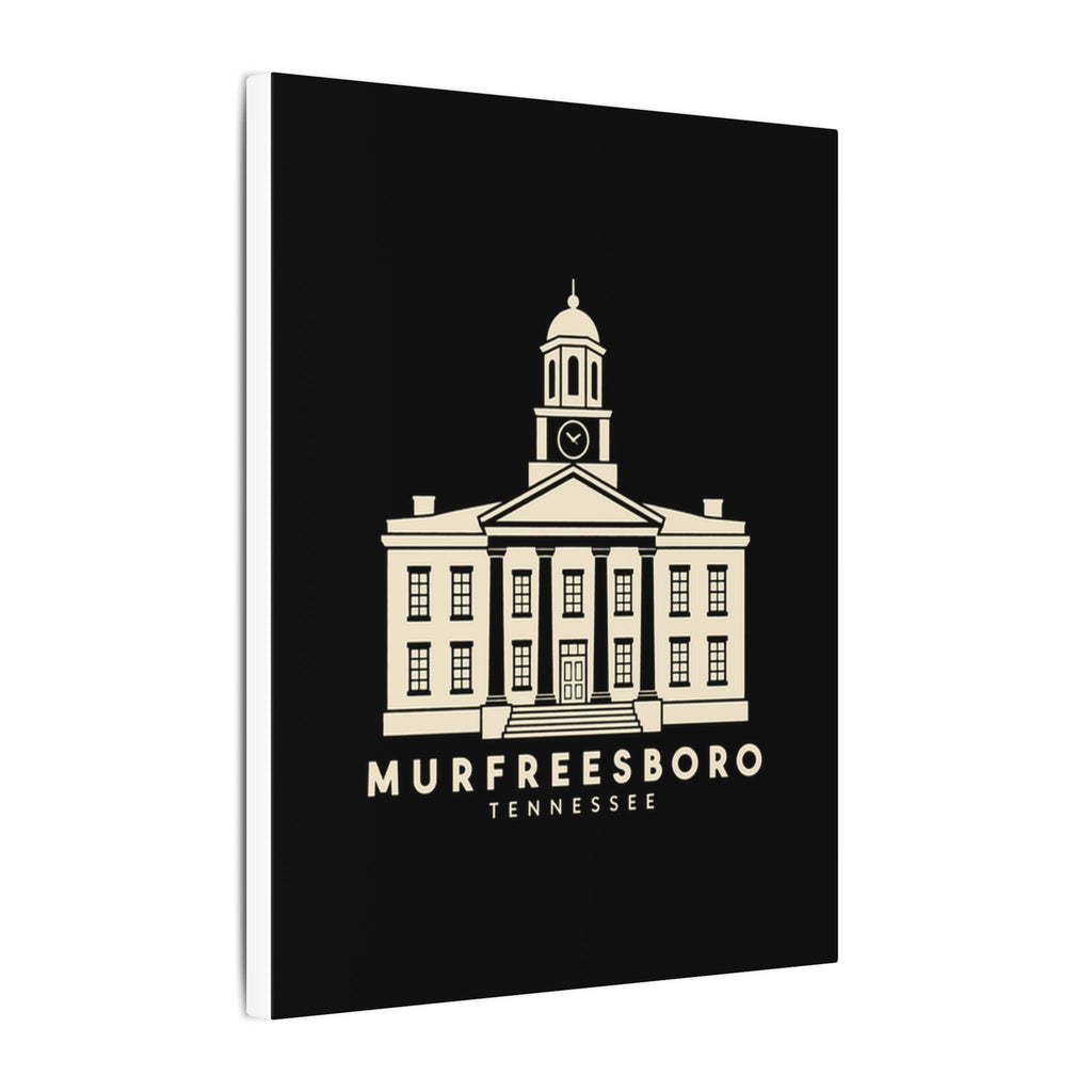 Murfreesboro Rutherford County Courthouse Canvas Print (Black)