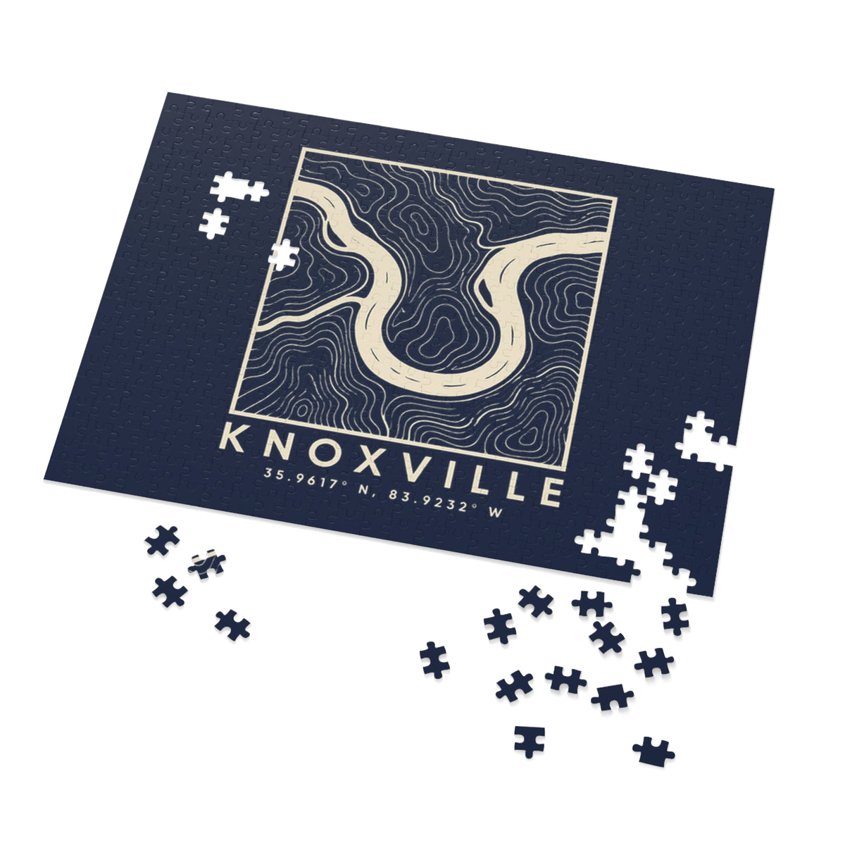Knoxville Topo Map Puzzle (Navy)
